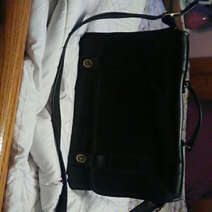 Black leather brief case